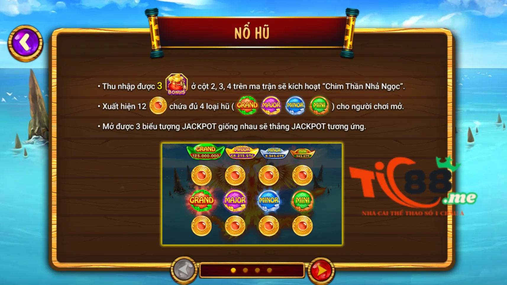 Luật chơi game nổ hũ Tic88 chi tiết